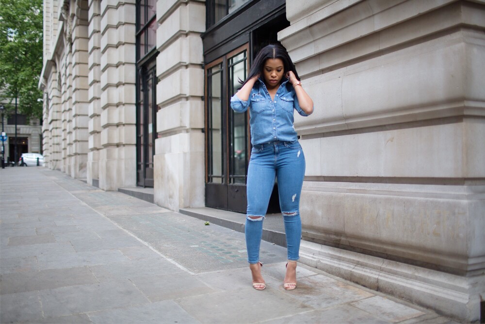 jean and heels
